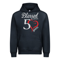 Navy Vintage 50th Birthday Blessed By God For 50 Years Birthday Urban Hoodie - longCreatives