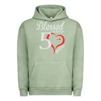 Pigment Oil Green Vintage 50th Birthday Blessed By God For 50 Years Birthday Urban Hoodie - longCreatives