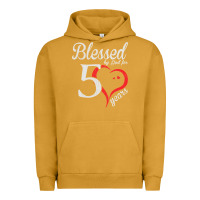 Pigment Peanut Butter Vintage 50th Birthday Blessed By God For 50 Years Birthday Urban Hoodie - longCreatives
