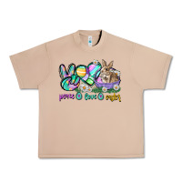 Burro Peace love Easter Day Urban Heavy Tee - CowGirlArtShop