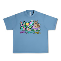 Pebble Blue Peace love Easter Day Urban Heavy Tee - CowGirlArtShop