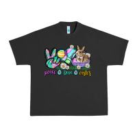 Pigment Black Peace love Easter Day Urban Heavy Tee - CowGirlArtShop