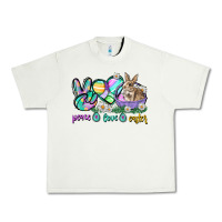 Pistachio Peace love Easter Day Urban Heavy Tee - CowGirlArtShop