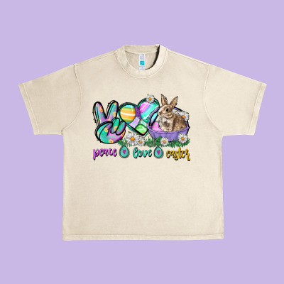 Peace Love Easter Day Urban Heavy Tee Designed By Cowgirlartshop