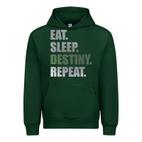 Forest Green Destiny  Eat Sleep Destiny Repeat Short Sleeve Urban Hoodie - longCreatives