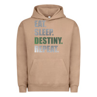 Pigment Burro Destiny  Eat Sleep Destiny Repeat Short Sleeve Urban Hoodie - longCreatives