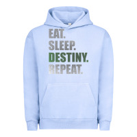 Pigment Grape Ice Destiny  Eat Sleep Destiny Repeat Short Sleeve Urban Hoodie - longCreatives