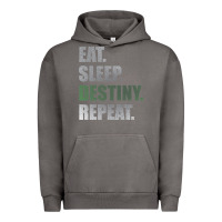 Pigment Tornado Destiny  Eat Sleep Destiny Repeat Short Sleeve Urban Hoodie - longCreatives