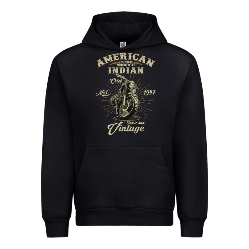 Vintage American Motorcycle Indian For Old Biker Gifts Urban Hoodie by longCreatives | Teevron