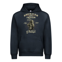 Navy Vintage American Motorcycle Indian for Old Biker Gifts Urban Hoodie - longCreatives