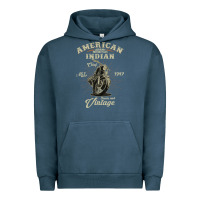 Pigment Midnight Navy Vintage American Motorcycle Indian for Old Biker Gifts Urban Hoodie - longCreatives