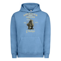 Pigment Pebble Blue Vintage American Motorcycle Indian for Old Biker Gifts Urban Hoodie - longCreatives