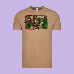 Donkey Christmas Vintage Tee Designed By Jasminsmagicworld