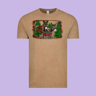 Donkey Christmas Vintage Tee Designed By Jasminsmagicworld