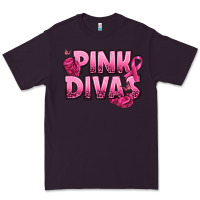 Plum Pink Divas Breast Cancer Premium Tee - NancyCooperArtShop