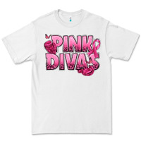 White Pink Divas Breast Cancer Premium Tee - NancyCooperArtShop