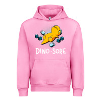 Fuchsia Pink Dino Sore Funny Dinosaur Workout Gym Fitness Lifting Urban Hoodie - longCreatives
