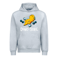 Heather Grey Dino Sore Funny Dinosaur Workout Gym Fitness Lifting Urban Hoodie - longCreatives