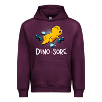 Mauve Wine Dino Sore Funny Dinosaur Workout Gym Fitness Lifting Urban Hoodie - longCreatives