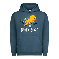 Pigment Midnight Navy Dino Sore Funny Dinosaur Workout Gym Fitness Lifting Urban Hoodie - longCreatives