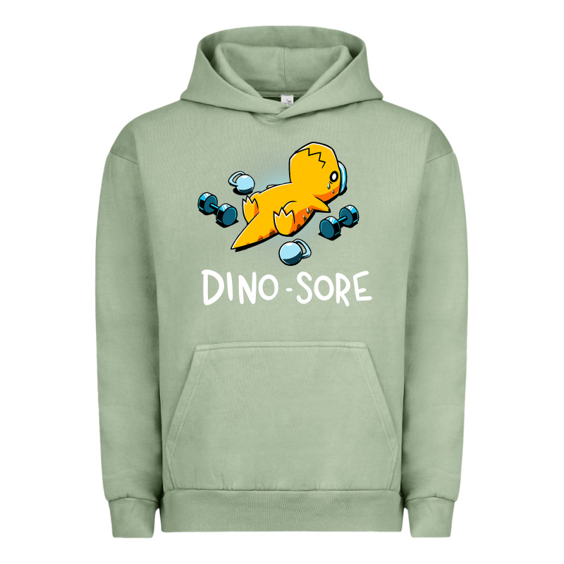 Dino Sore Funny Dinosaur Workout Gym Fitness Lifting Urban Hoodie by longCreatives | Teevron