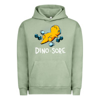 Pigment Oil Green Dino Sore Funny Dinosaur Workout Gym Fitness Lifting Urban Hoodie - longCreatives