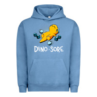 Pigment Pebble Blue Dino Sore Funny Dinosaur Workout Gym Fitness Lifting Urban Hoodie - longCreatives