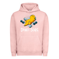 Pigment Salmon Dino Sore Funny Dinosaur Workout Gym Fitness Lifting Urban Hoodie - longCreatives