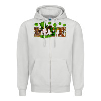 Dove Grey st patricks love heifer Zipper Hoodie - Artiststas