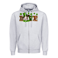 Heather Grey st patricks love heifer Zipper Hoodie - Artiststas