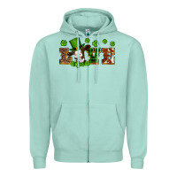 Seafoam st patricks love heifer Zipper Hoodie - Artiststas