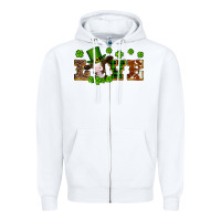 White st patricks love heifer Zipper Hoodie - Artiststas