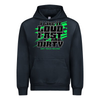 Navy Dirt Modified Racing Apparel Sprint Car Dirt Track Racing Urban Hoodie - longCreatives