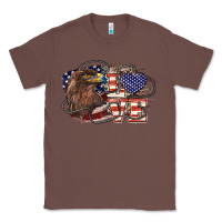 Chestnut Love America Eagle 4th of july Classic Tee - HowdyJamesFarm