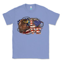 Colony Blue Love America Eagle 4th of july Classic Tee - HowdyJamesFarm