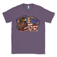 Lavender Love America Eagle 4th of july Classic Tee - HowdyJamesFarm