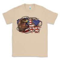 Mushroom Love America Eagle 4th of july Classic Tee - HowdyJamesFarm