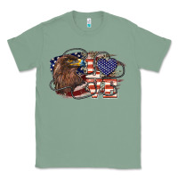 Sage Love America Eagle 4th of july Classic Tee - HowdyJamesFarm