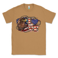 Toasted Coconut Love America Eagle 4th of july Classic Tee - HowdyJamesFarm