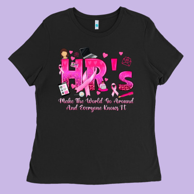 Breast Cancer Hr Human Resources Ladies Tee Designed By Texasbilliewilder