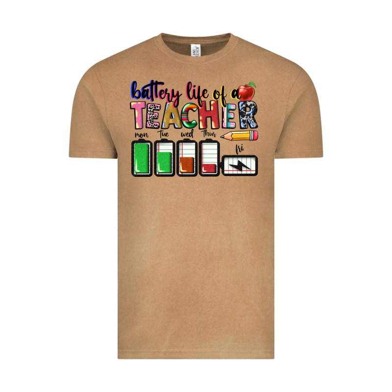 Battery Life Of A Teacher Vintage Tee by CowGirlArtShop | Teevron