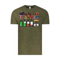 Vintage Olive Battery life of a Teacher Vintage Tee - CowGirlArtShop