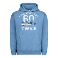Pigment Pebble Blue I Survived The Sixties Twice Classic Birthday Urban Hoodie - longCreatives