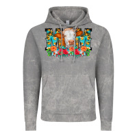 Cloud Rock Mom Cow Flowers Vintage Hoodie - CowCowDesign