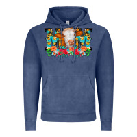 Vintage Denim Mom Cow Flowers Vintage Hoodie - CowCowDesign