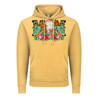 Vintage Mustard Mom Cow Flowers Vintage Hoodie - CowCowDesign