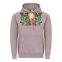 Vintage Zinc Mom Cow Flowers Vintage Hoodie - CowCowDesign