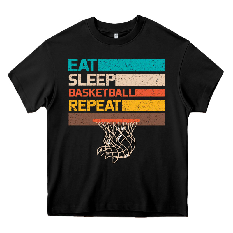Eat Sleep Basketball Repeat Heavy Core Tee by Bettercallsaul | Teevron