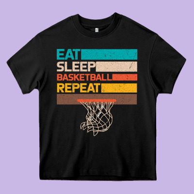 Eat Sleep Basketball Repeat Heavy Core Tee Designed By Bettercallsaul