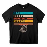Black Eat Sleep Basketball Repeat Heavy Core Tee - Bettercallsaul